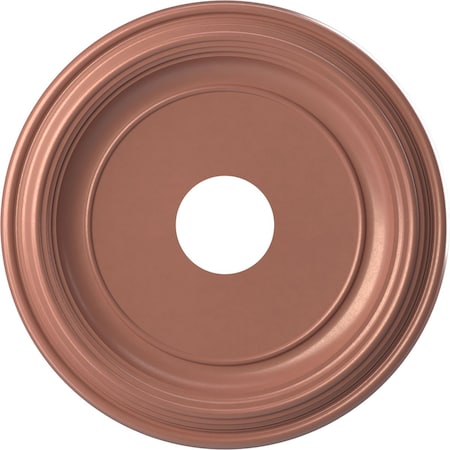 Ekena Millwork PVC Medallion (Canopies up to 9 1/2"), 16"OD x 3 1/2"ID x 1 3/8"P, Metallic Champagne Pink CMP16TRFCP